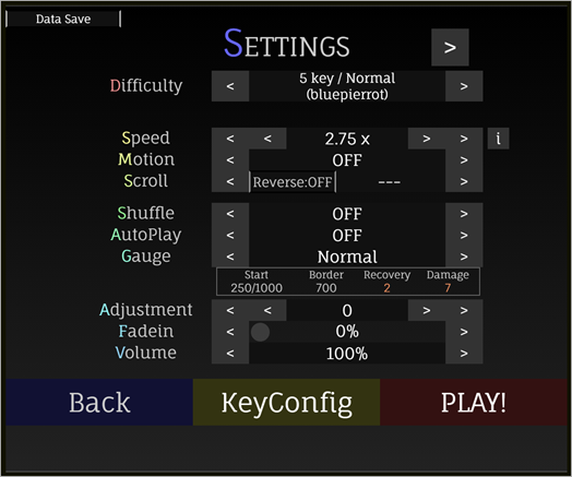 settings